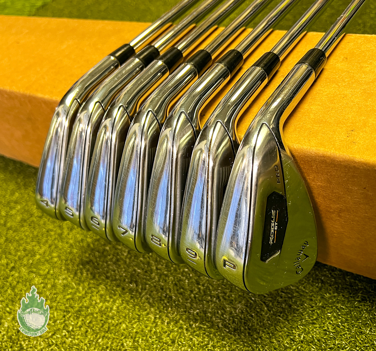 Used RH Callaway Rogue ST Pro Irons 4-PW Tour 105g Stiff Flex