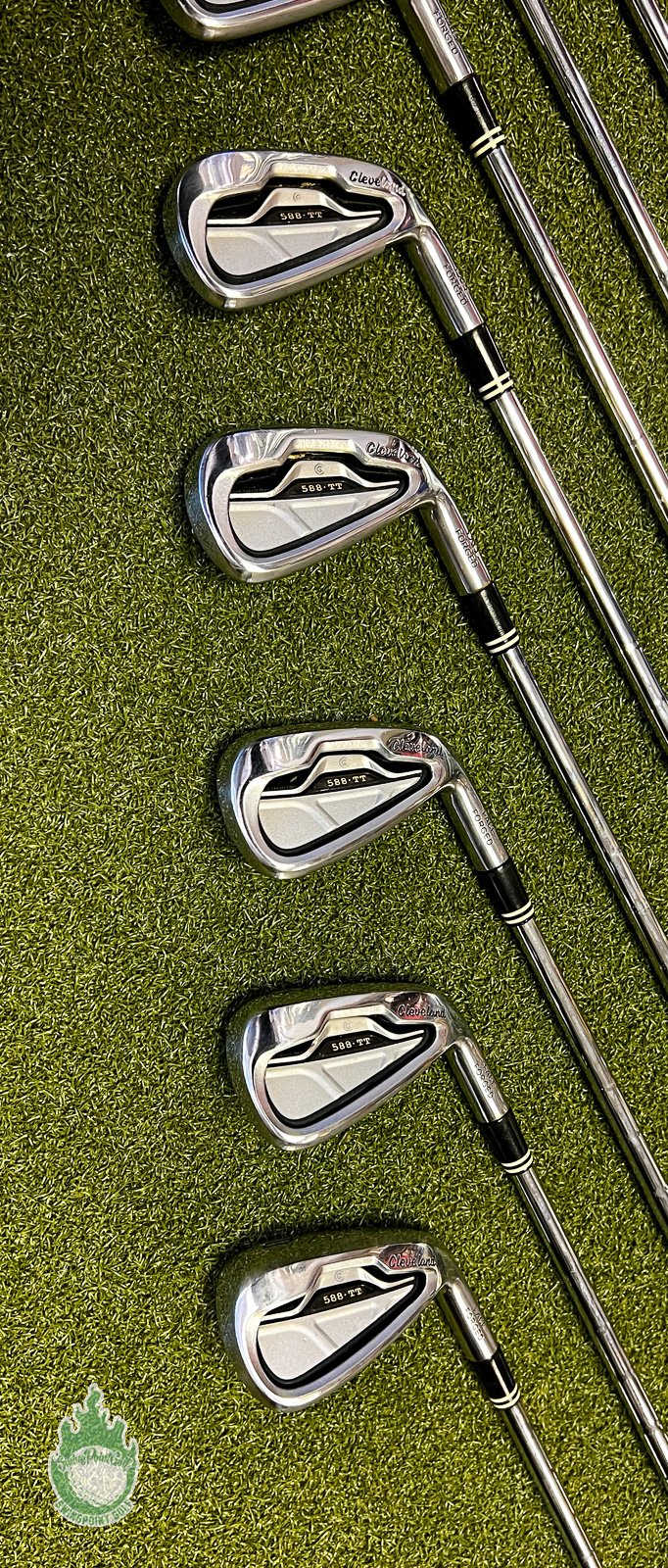 Used RH Cleveland 588 TT Irons 4-PW/DW 85g Stiff Flex Steel Golf