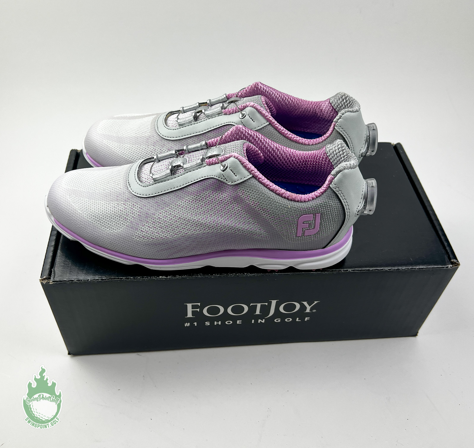 New Footjoy Shoes Women Empower Boa Grey Pink Golf Sneaker Women s Sz 8 98015 SwingPoint Golf