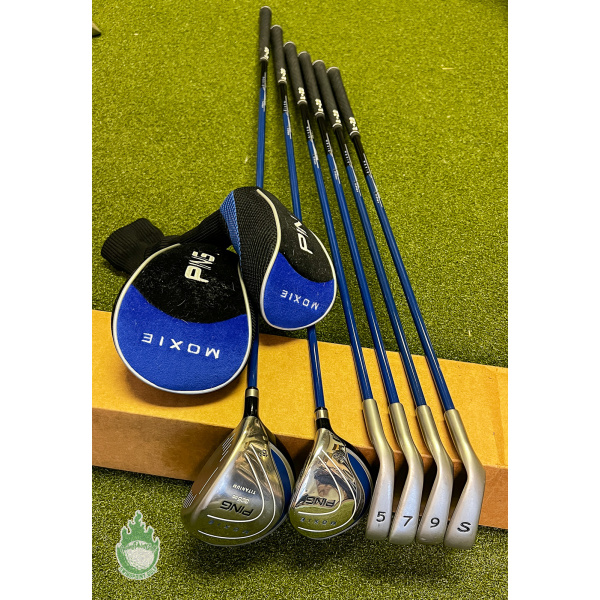 Used Right Hand Ping Moxie Junior Youth Golf 6 Club Set 5,7
