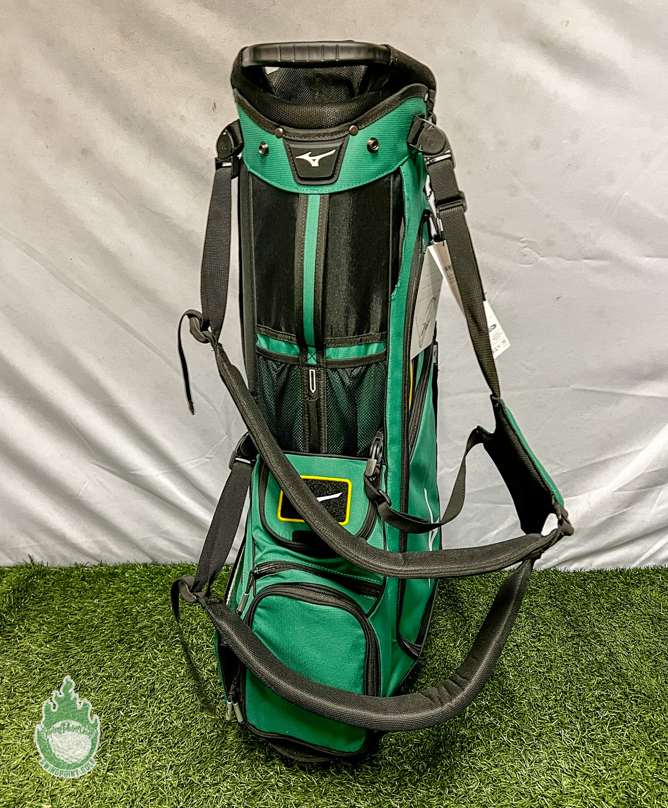 New 2022 Mizuno BR-D4 Cart Bag 6 Way Green/Black w/ Rainhood