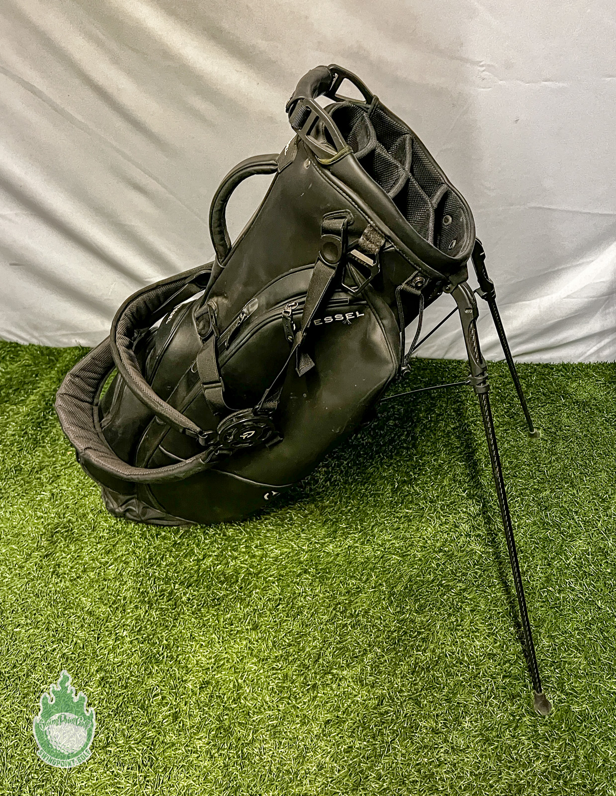 Used Vessel Golf Black 6-Way Stand Bag w/ Dual Straps (No Rainhood