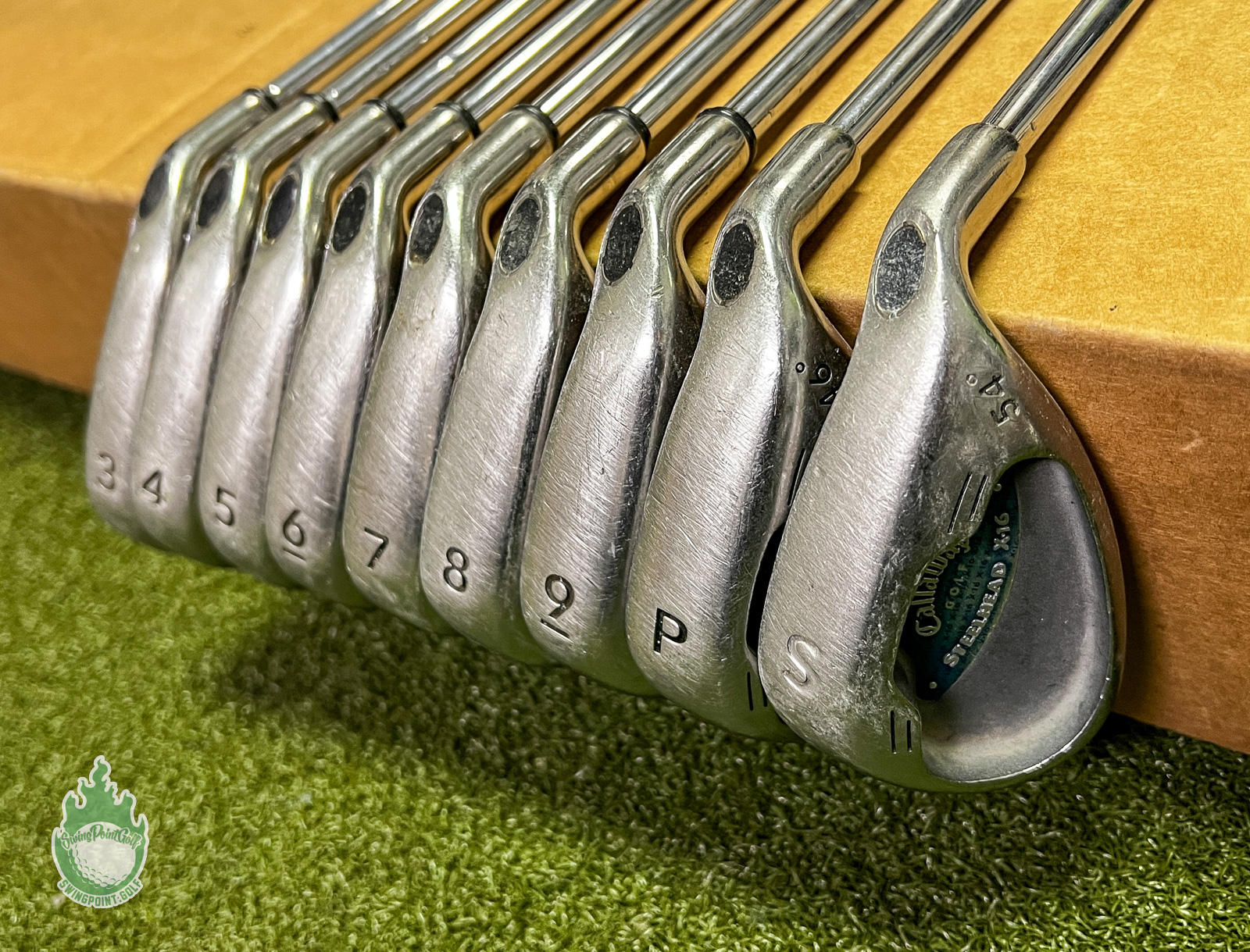 Used Right Handed Callaway Steelhead X-16 Irons 3-PW/SW Uniflex
