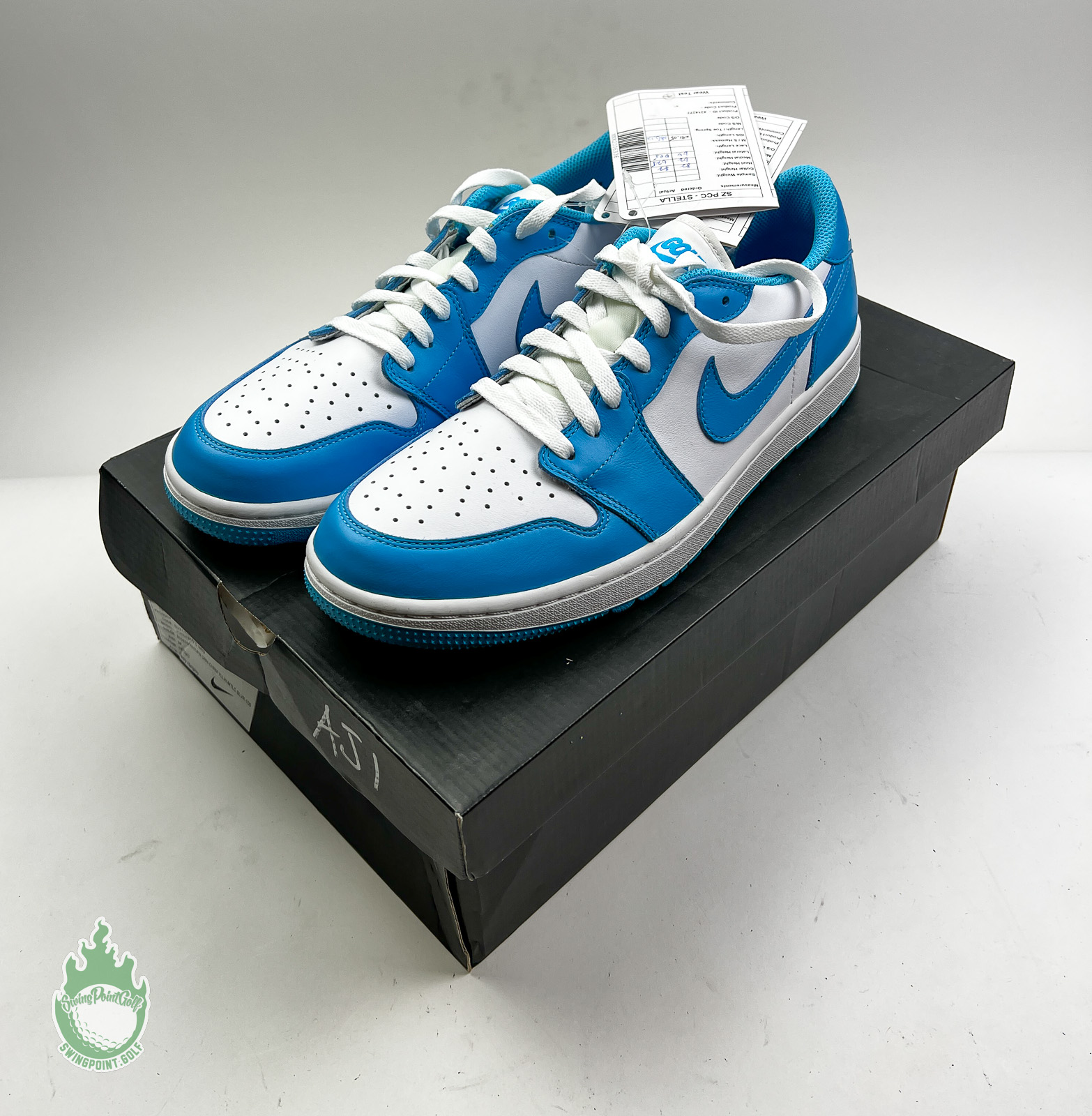 New Nike Air Jordan 1 Low G Blue/White CZ2439 Golf Shoes