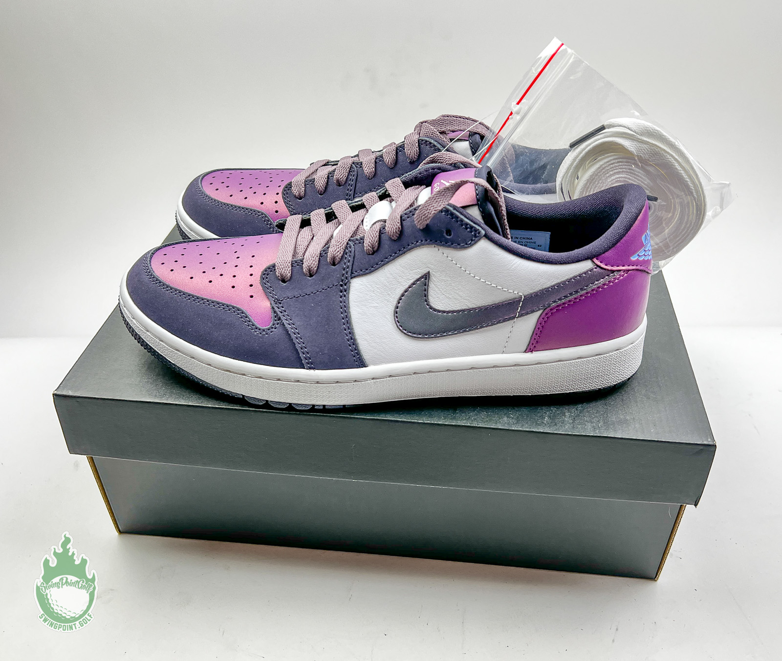 Jordan Brand（NIKE） - NIKE AIR JORDAN 1 LOW GOLF NRG パープル 27.5 Nike Air Jordan 1 Low Golf NRG Purple Smoke - Men Size 8