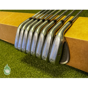 Used RH TaylorMade SuperSteel Burner Irons 3-PW 90g Stiff Flex Steel Golf Set
