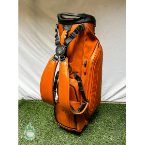 Gently Used G/Fore Golf Transporter III Brown Leather Stand Bag 4-Way 6 Pocket