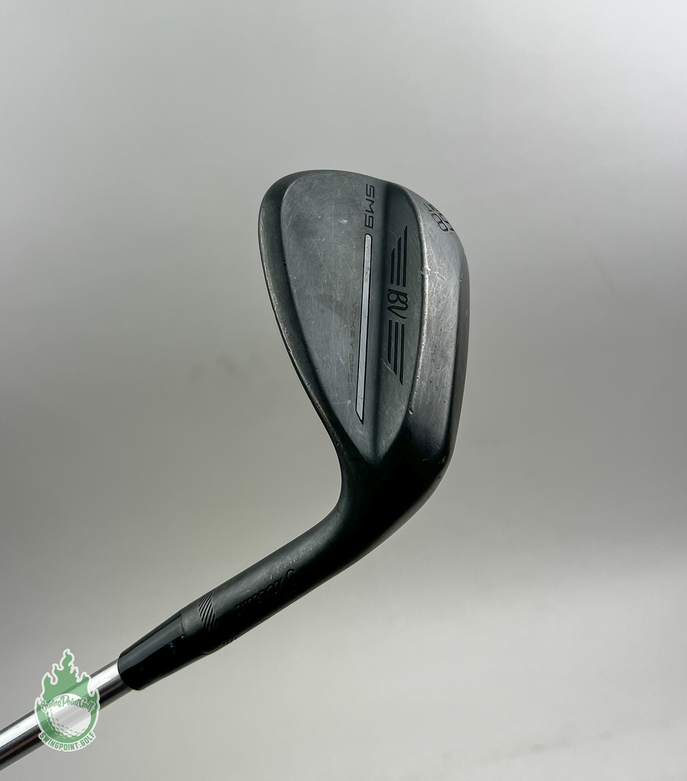 Used RH Titleist Vokey SM9 T Grind Black Wedge 58*-04 X-Stiff Steel Golf Club