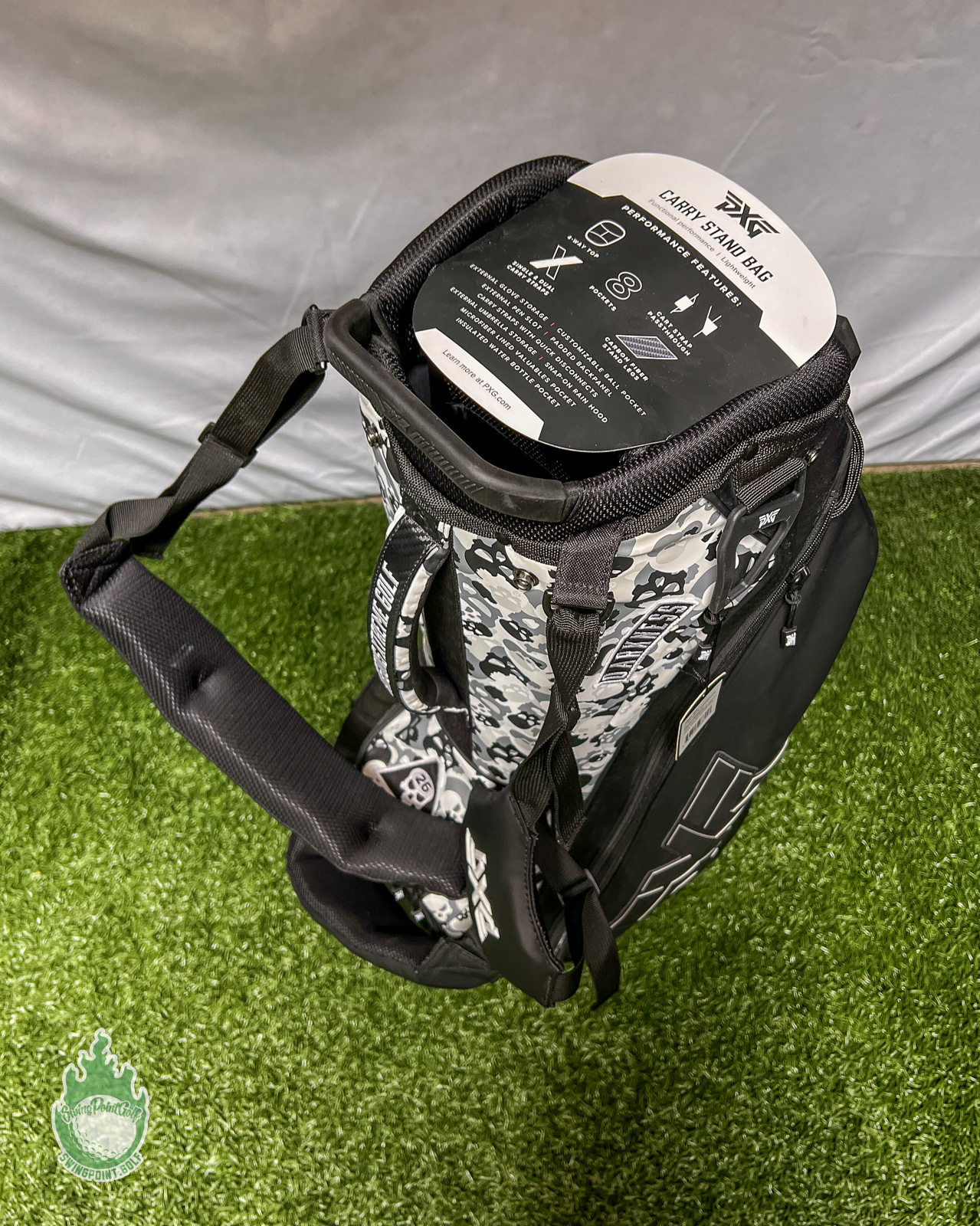 New 2023 PXG Darkness Skull Carry Stand Bag Camo BackPack New 2023 PXG Darkness Skull Carry Stand Bag Camo BackPack