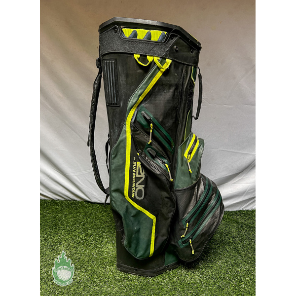 Used Sun Mountain H2NO Cart/Carry 14-Way 7 Pocket Golf Bag Black