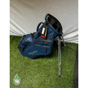 Brand New 2024 Callaway Ogio Shadow Navy Leather Golf Bag 4 Way