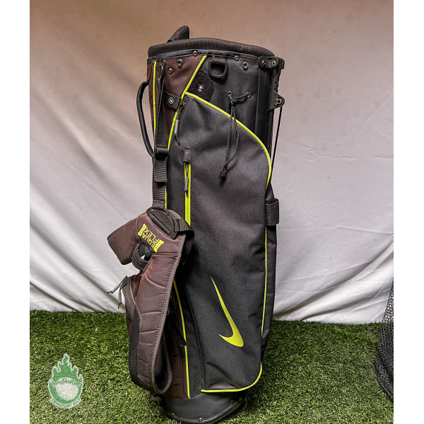Used Nike Sport Lite Black Golf Stand Bag 5-Way With Strap No