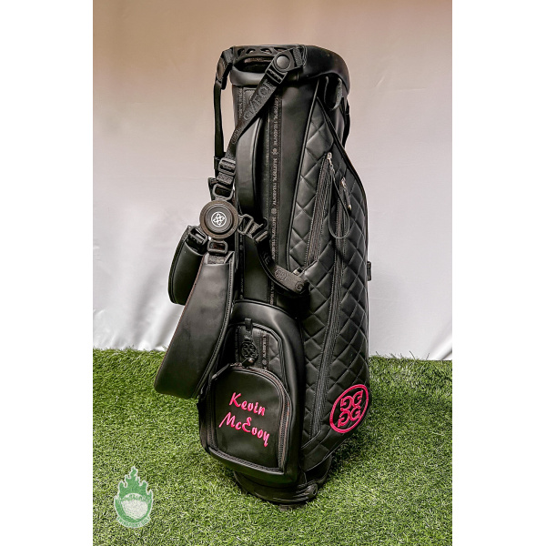 Used G/Fore Golf Daytona Carry Plus Black Leather Stand Bag 4-Way