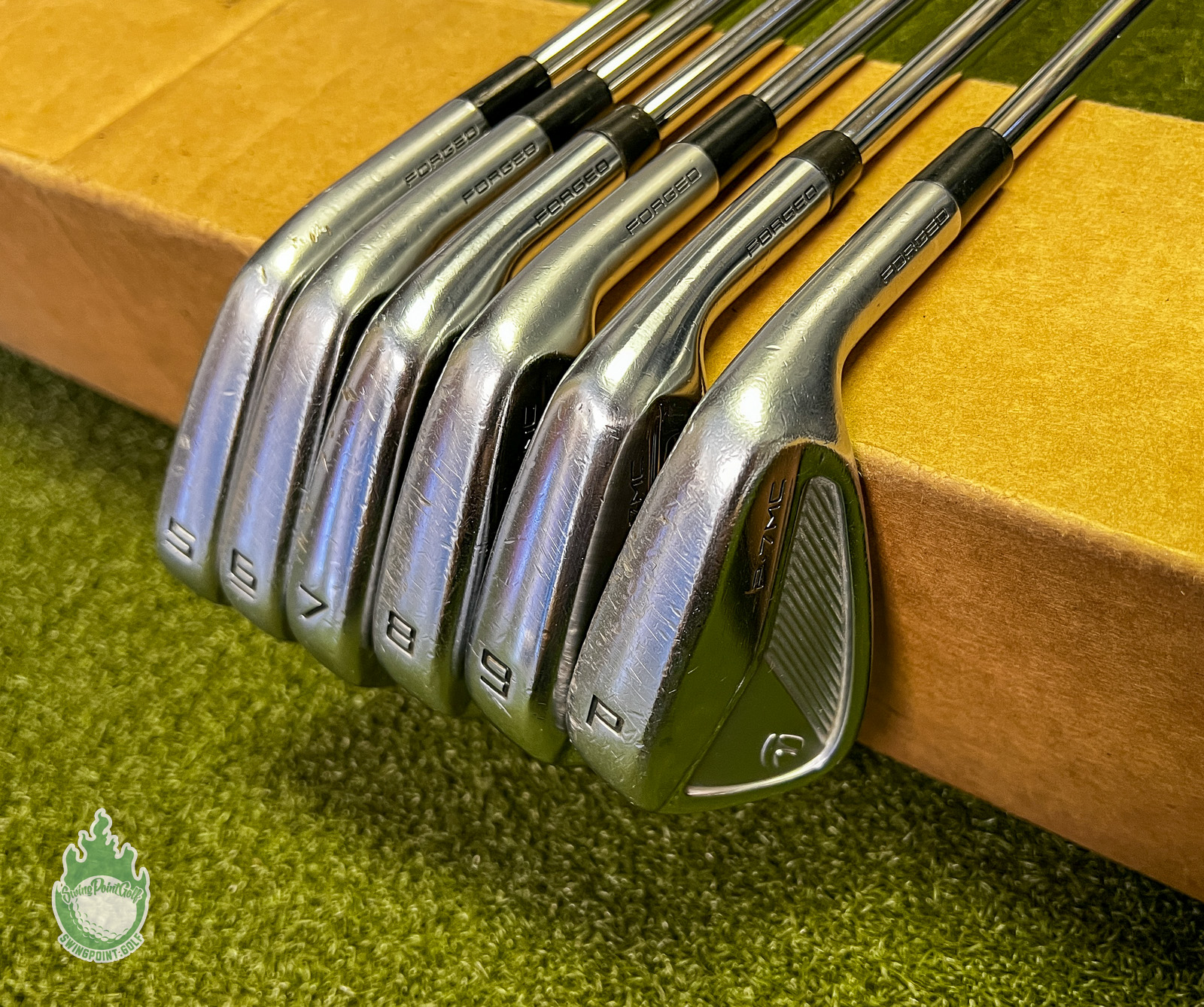 Used RH 2020 TaylorMade P-7MC Forged Irons 45-PW Tour Lite Stiff 