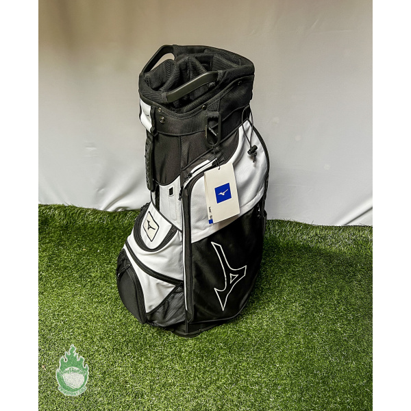 New With Tags Mizuno LW-C 7-Way Cart/Carry Golf Bag Black/White