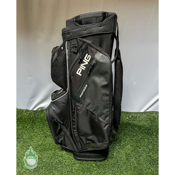 Used Ping Pioneer Golf Cart/Carry Bag 15-Way Divided Black W