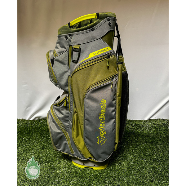 TaylorMade SUPREME キャディバッグ ゴルフバッグ Pre-Owned TaylorMade Supreme Cart Carry Golf Bag Green/Grey