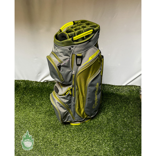 Pre-Owned TaylorMade Supreme Cart Carry Golf Bag Green/Grey