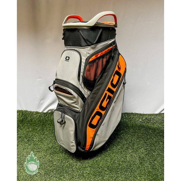 Used Callaway Ogio Silencer Neon Orange/Black/Gray 15-Way Cart Bag