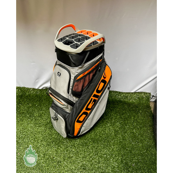 Used Callaway Ogio Silencer Neon Orange/Black/Gray 15-Way Cart Bag