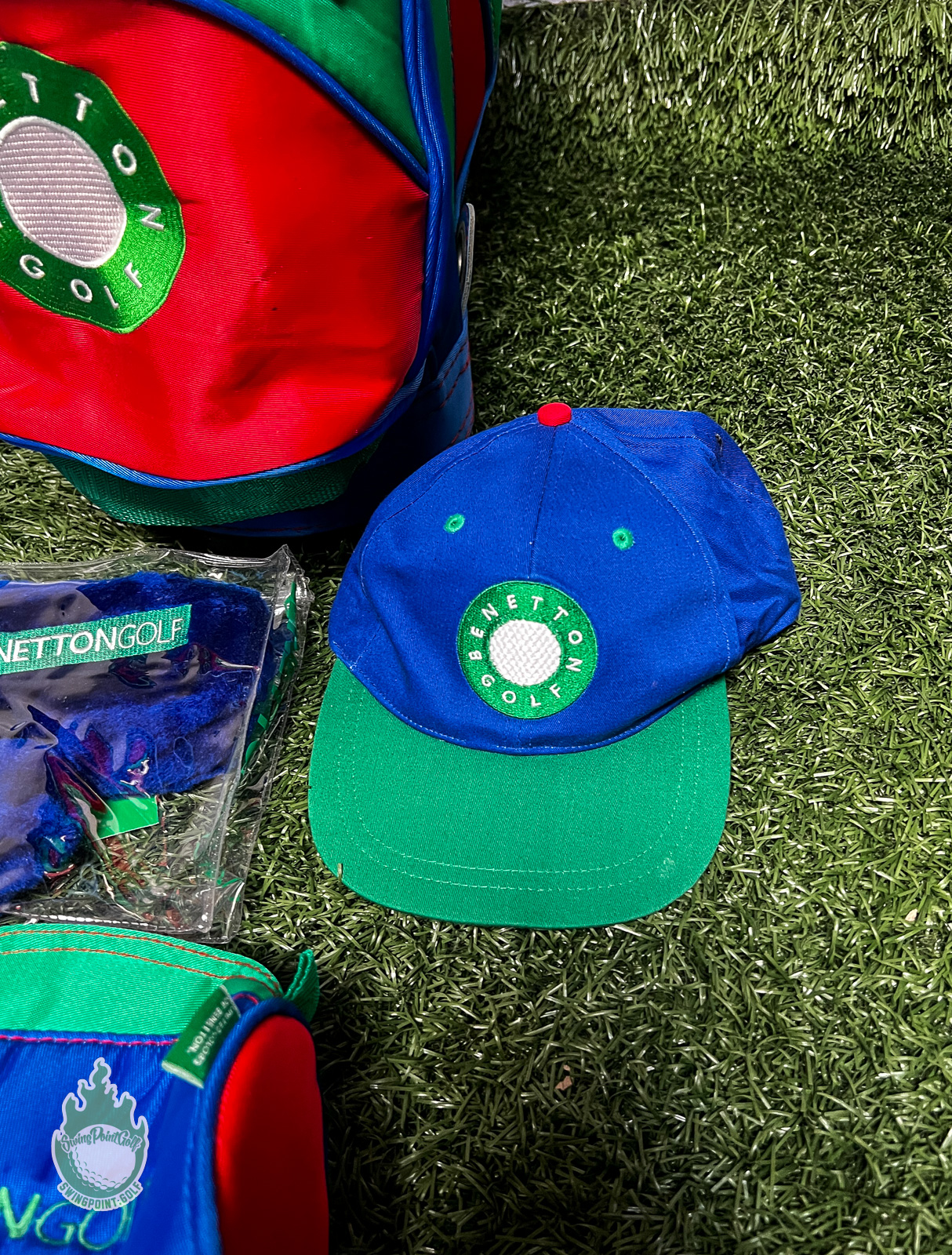 Used Benetton Golf United Colors Of Benetton Bag, Hat, Cover And