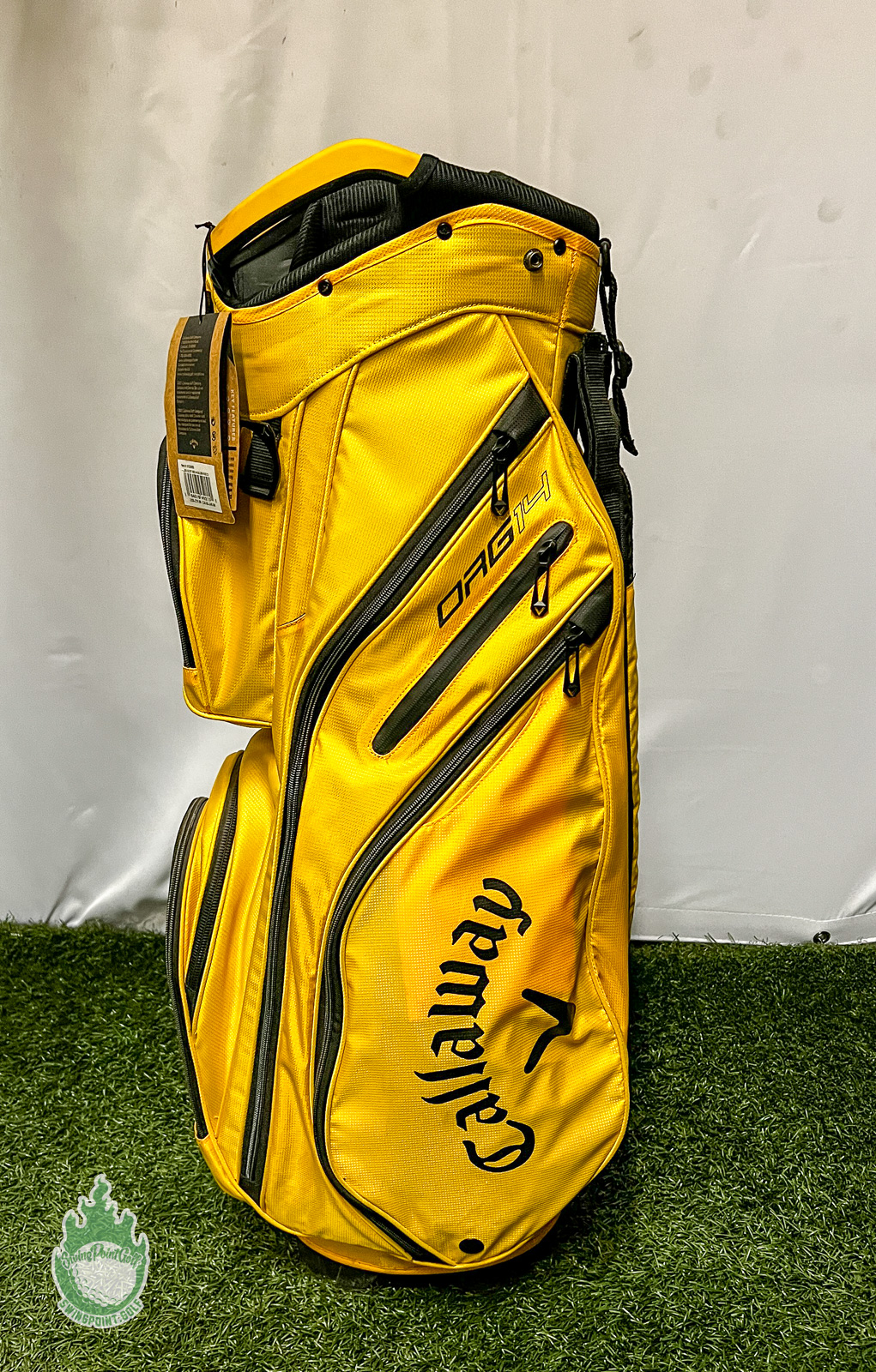 Used Callaway ORG 14 Way Golf Cart Carry Bag Yellow/Black