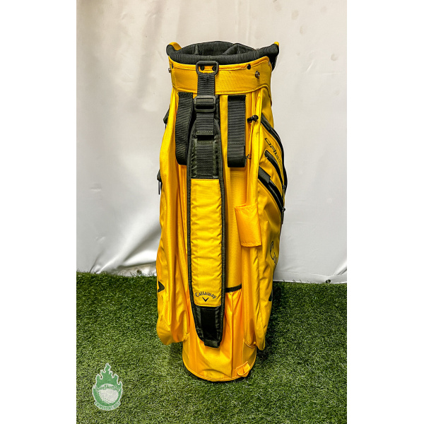 Used Callaway ORG 14 Way Golf Cart Carry Bag Yellow/Black