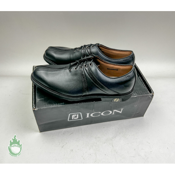 NEW Footjoy Icon Series Black/Black Men's Golf Shoes Size US 8.5