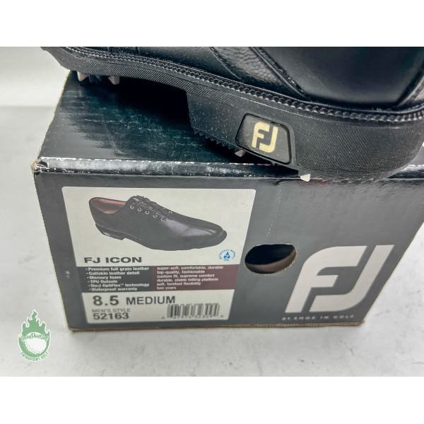 NEW Footjoy Icon Series Black/Black Men's Golf Shoes Size US 8.5