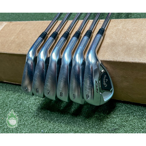 Used RH Callaway APEX DCB Forged '21 Irons 5-PW 85g Stiff Flex Steel Golf Set