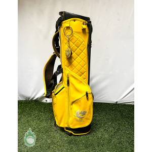 Used G/Fore Golf Daytona Carry Plus Yellow Leather Stand Bag 4-Way
