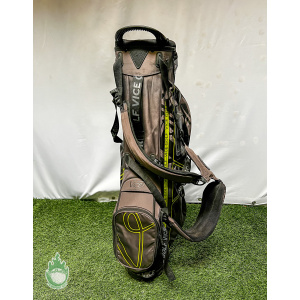 Vice Black and Green Stand/Carry Golf Bag 4-Way Divided Black W/Rainhood