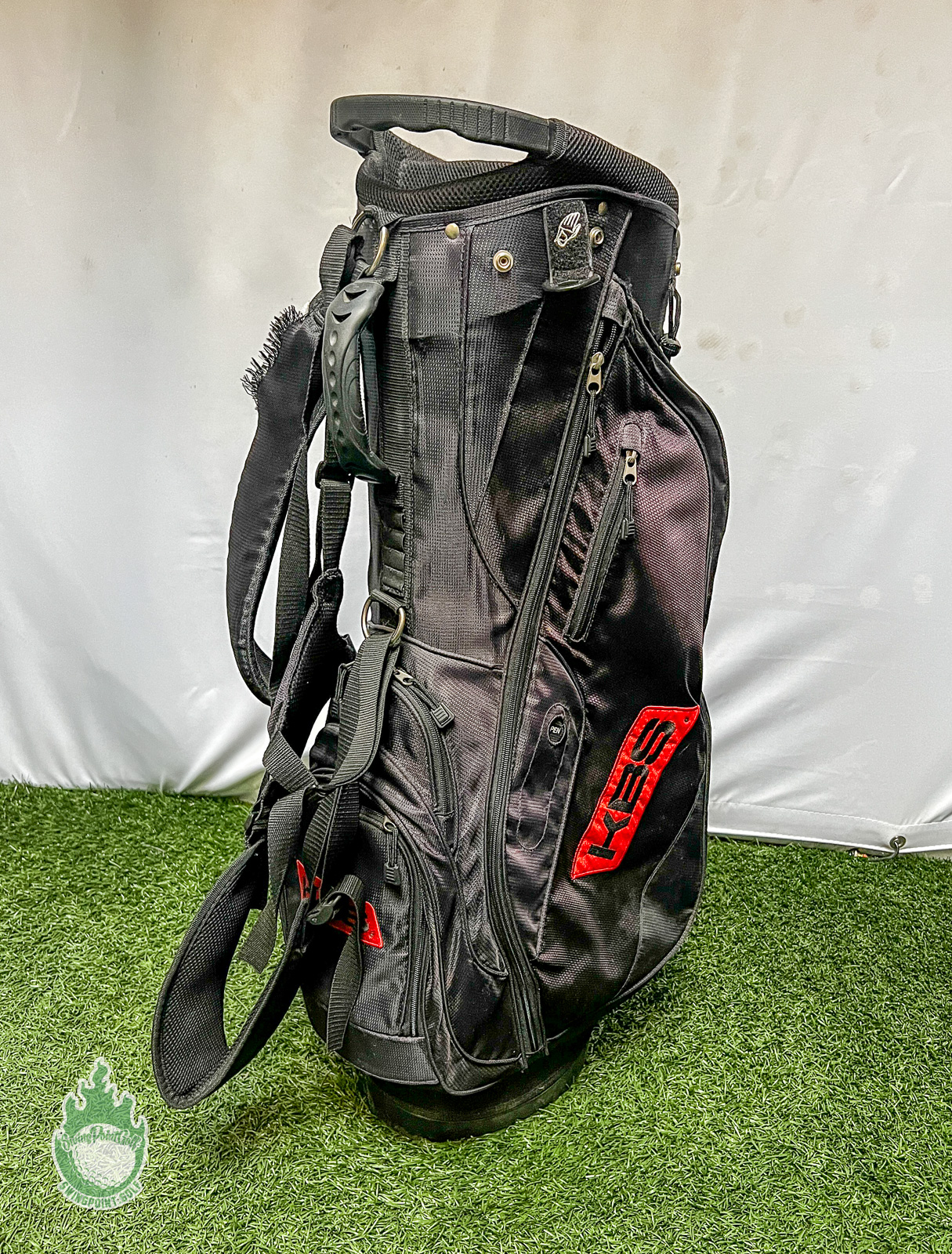 Used KBS Black/Red Stand Bag 5-Way 6-Pockets No Rainhood
