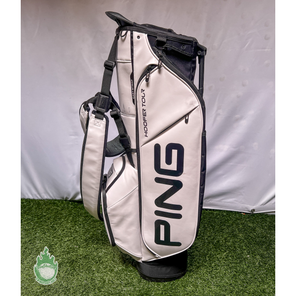 Used Ping Hoofer Tour Golf Cart/Carry White Stand Bag 5-Way Golf