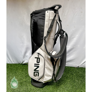 Used Ping Hoofer Tour Golf Cart/Carry White Stand Bag 5-Way Golf