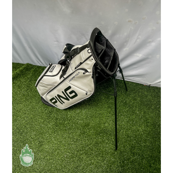 Used Ping Hoofer Tour Golf Cart/Carry White Stand Bag 5-Way Golf