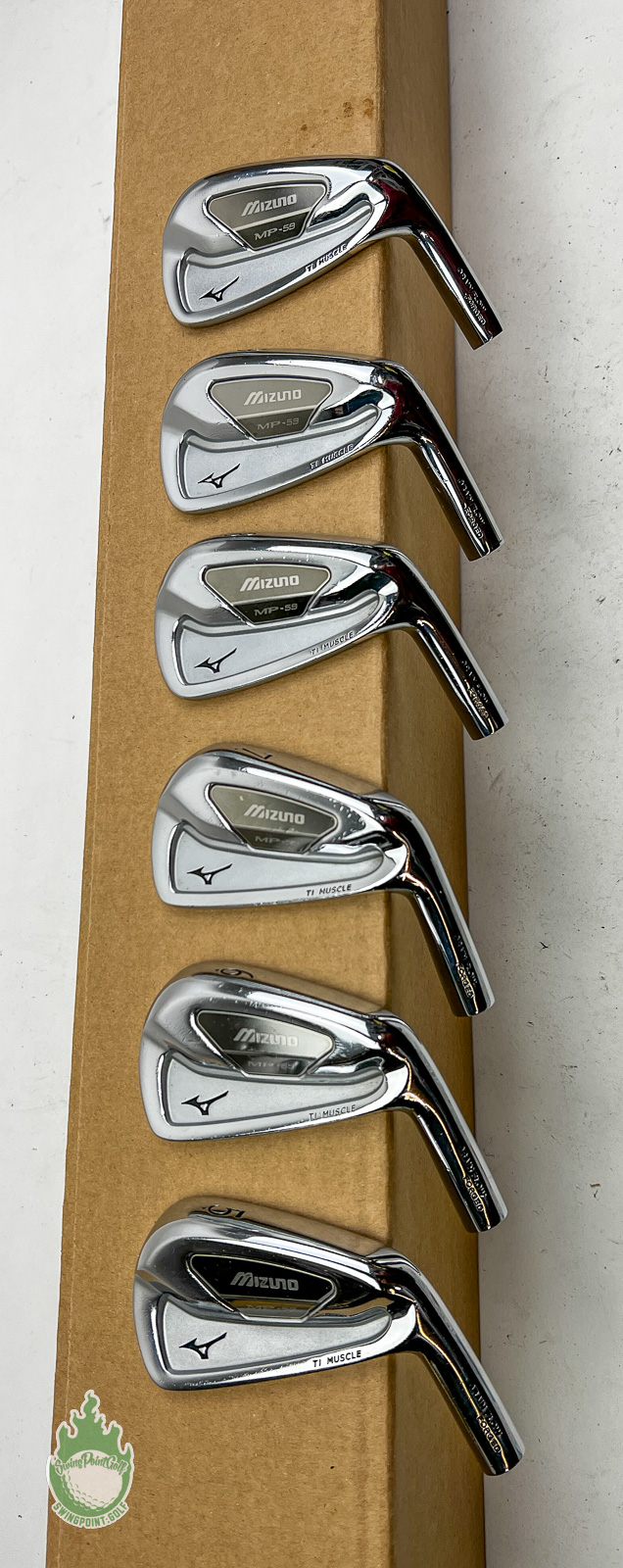 Used Mizuno MP-59 Ti Muscle Forged Irons 5-PW HEADS ONLY Golf Set