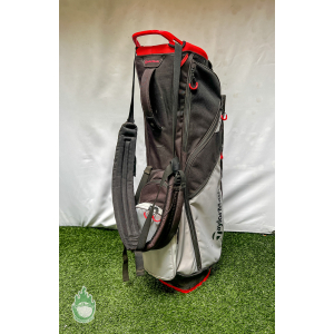 Used Taylormade Flex Tech Carry Stand 5-way Golf Bag Black/Grey/Red