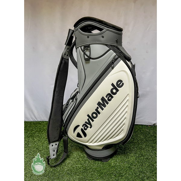 Used TaylorMade 2019 Tour Staff Bag 6 way divider White/Grey No