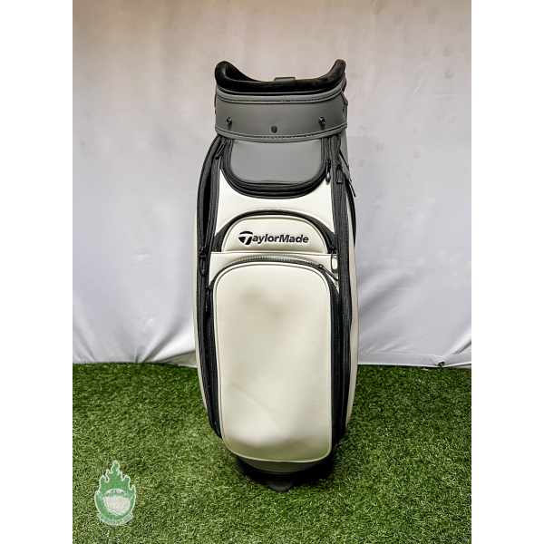 Used TaylorMade 2019 Tour Staff Bag 6 way divider White/Grey No