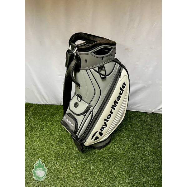 Used TaylorMade 2019 Tour Staff Bag 6 way divider White/Grey No