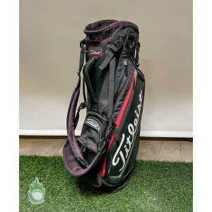 Titleist Premium Stand Golf Bag Black 4-way 6 Pockets Rainhood Not Included