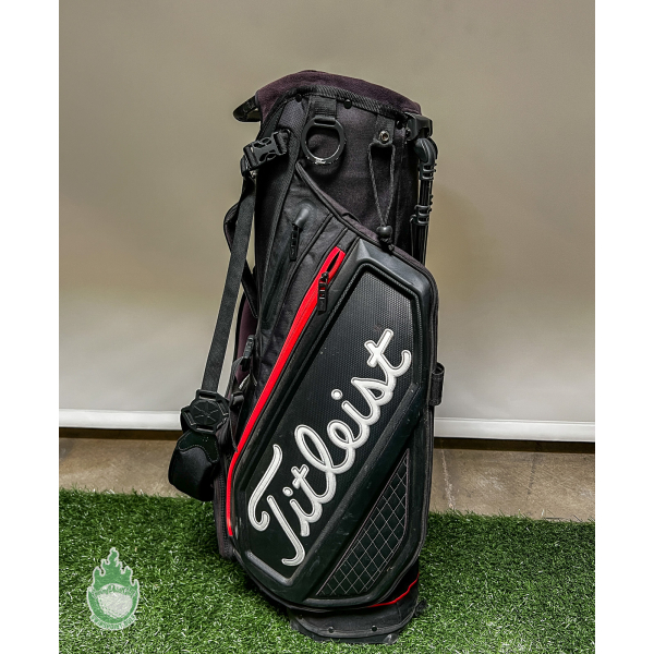 Titleist Premium Stand Golf Bag Black 4-way 6 Pockets Rainhood Not
