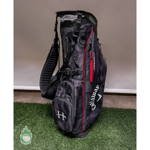 Callaway Fairway+ Stand Golf Cart Carry Bag 4-Way Black Camo/Red No Rainhood