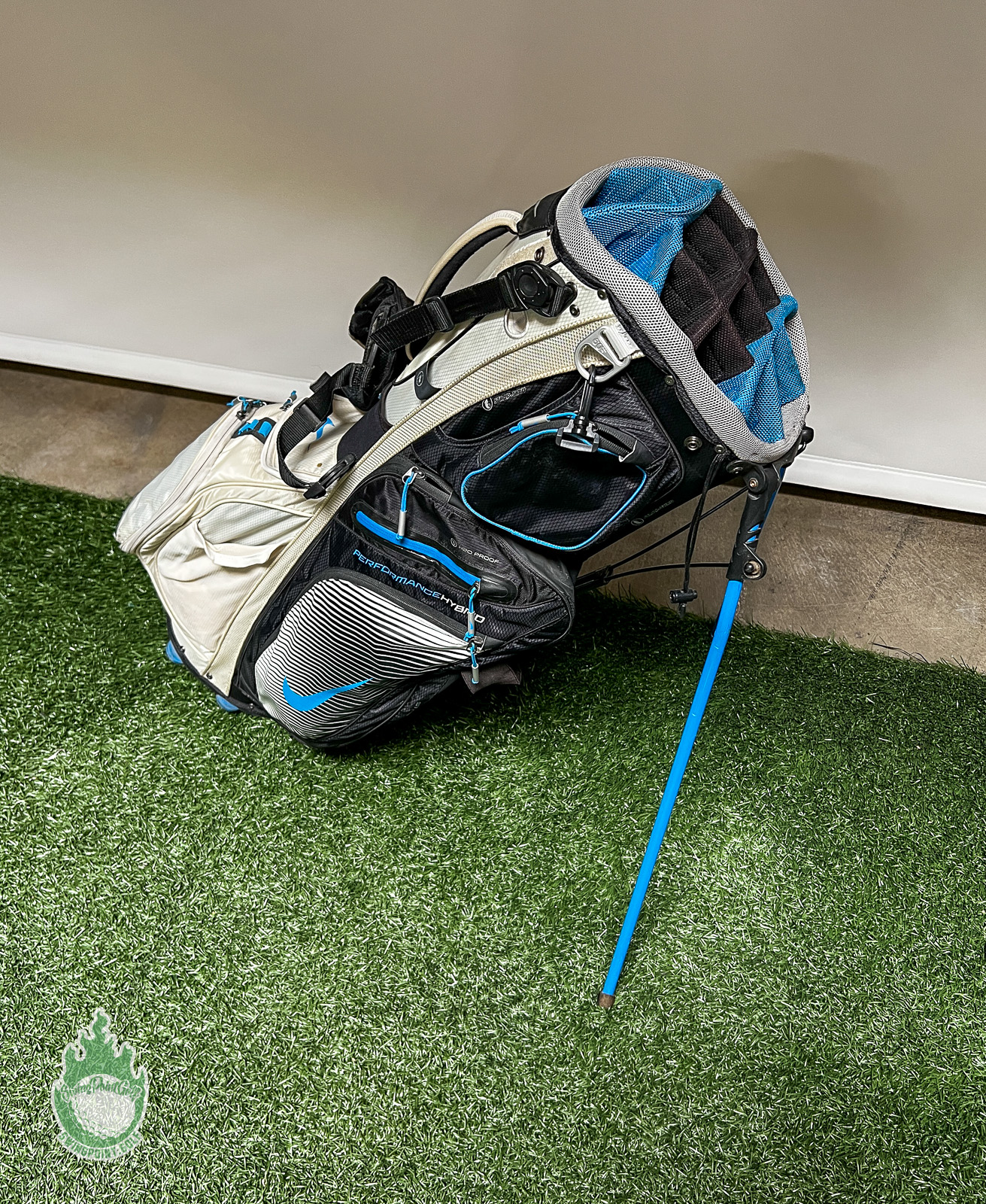 Nike Golf Performance Hybrid 14-Way Cart/Carry Stand Golf Bag Blue