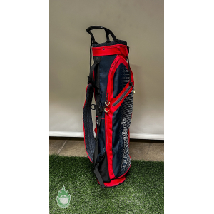 Used Taylormade Quiver 3 Way Carry/Stand Bag Blue/Red No Rainhood 4 Pocket