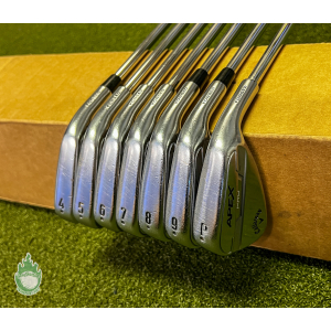 Used Callaway APEX Pro Forged '21 Irons 4-PW Project X Stiff Steel Golf Set