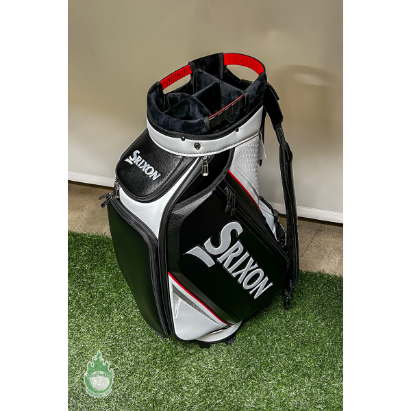 New Srixon Golf SRX Tour Staff Bag White/Black w/ Strap And