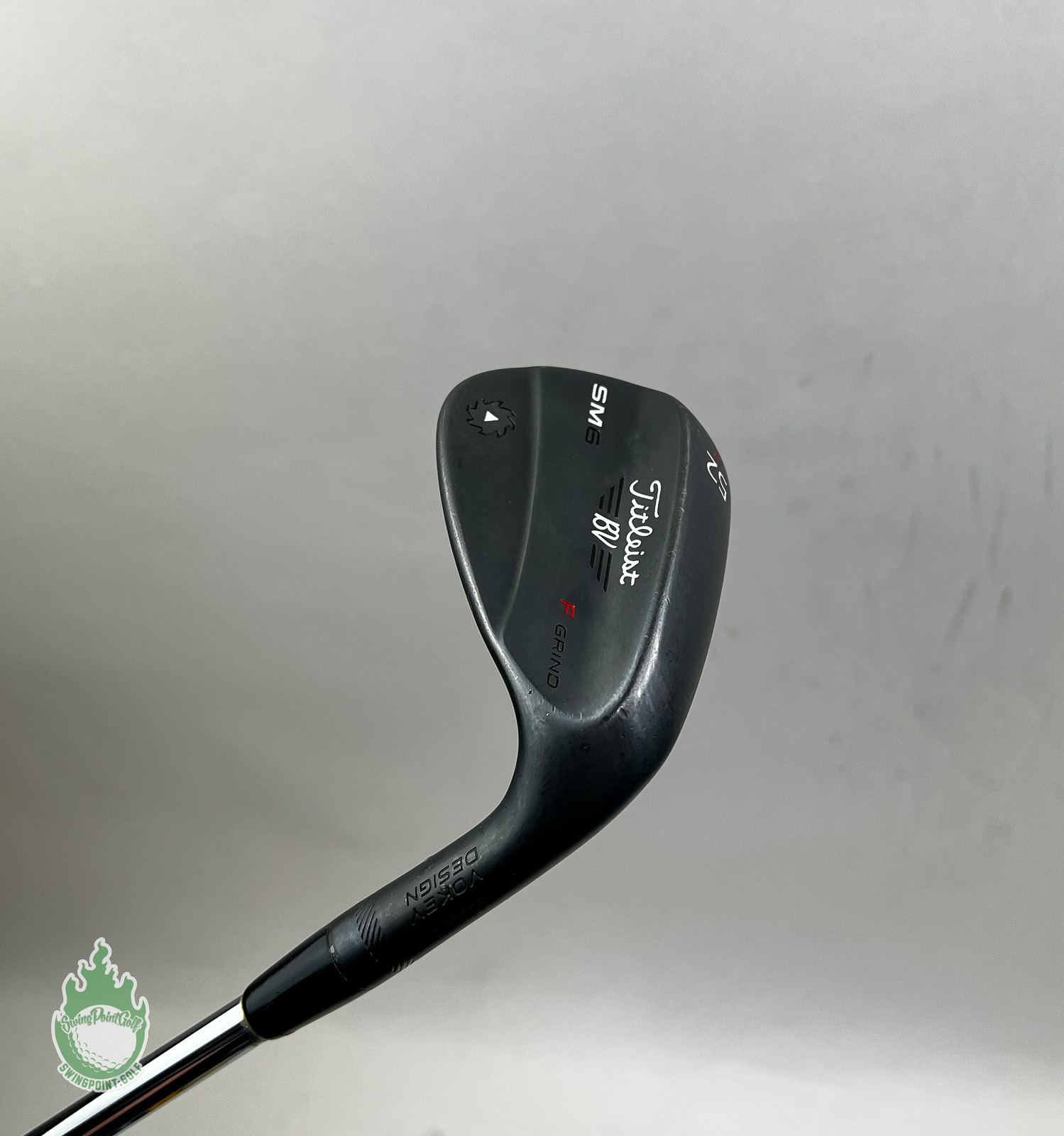 Used RH Titleist Vokey SM6 F Grind Jet Black Wedge 52*-12