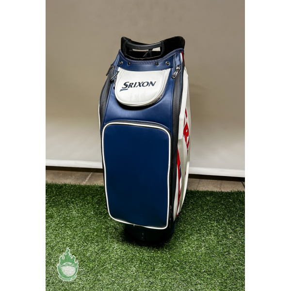 New Srixon Golf SRX Tour Staff Bag Navy/Red w/ Strap And Rainhood